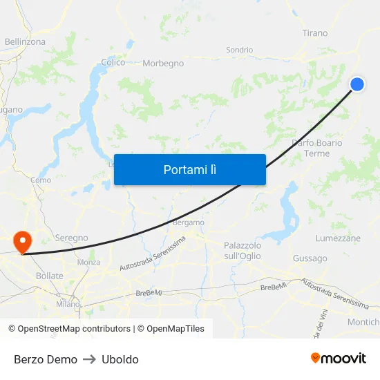 Berzo Demo to Uboldo map