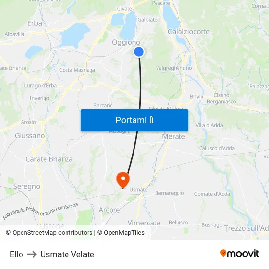 Ello to Usmate Velate map