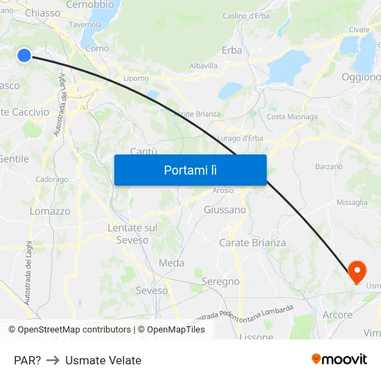 PAR? to Usmate Velate map