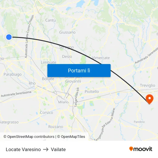 Locate Varesino to Vailate map