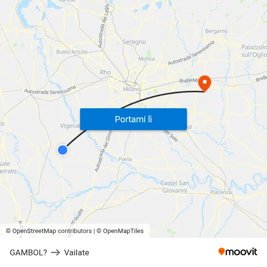 GAMBOL? to Vailate map