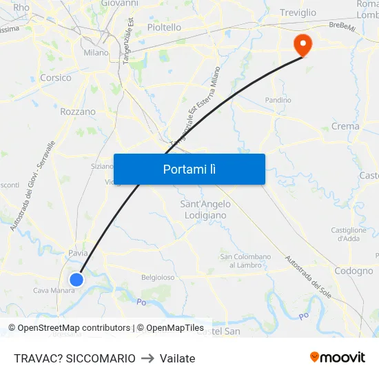 TRAVAC? SICCOMARIO to Vailate map