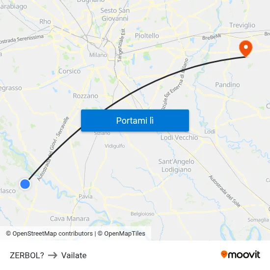 ZERBOL? to Vailate map