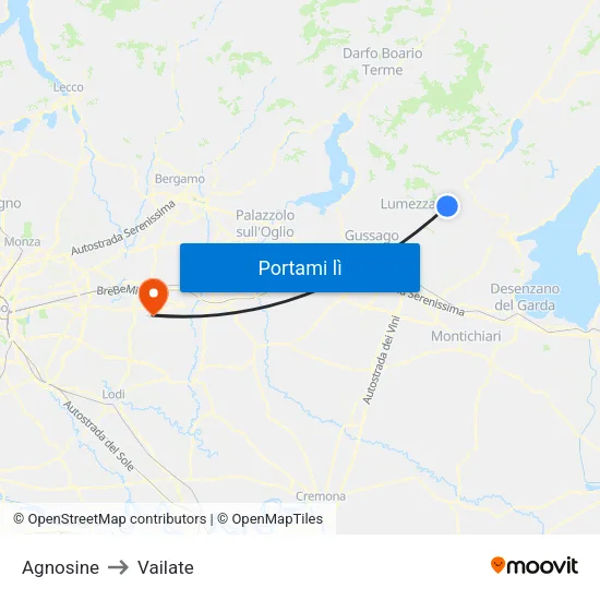 Agnosine to Vailate map