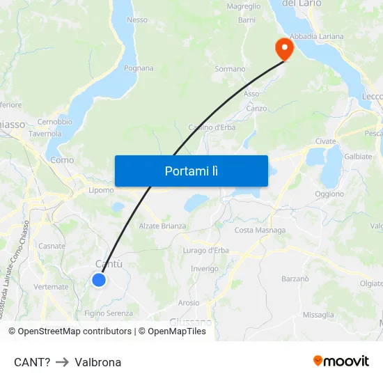 CANT? to Valbrona map