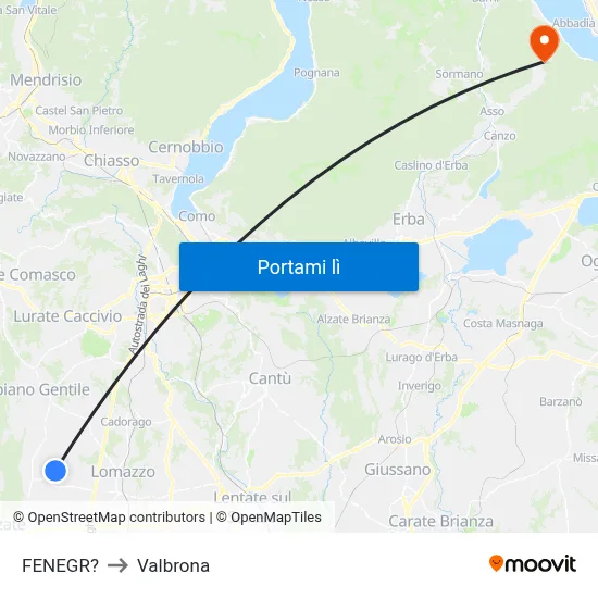 FENEGR? to Valbrona map
