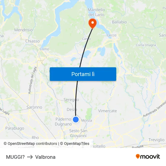 MUGGI? to Valbrona map