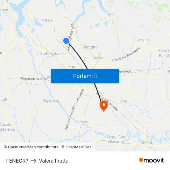 FENEGR? to Valera Fratta map