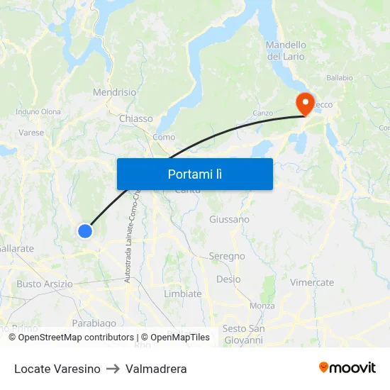 Locate Varesino to Valmadrera map