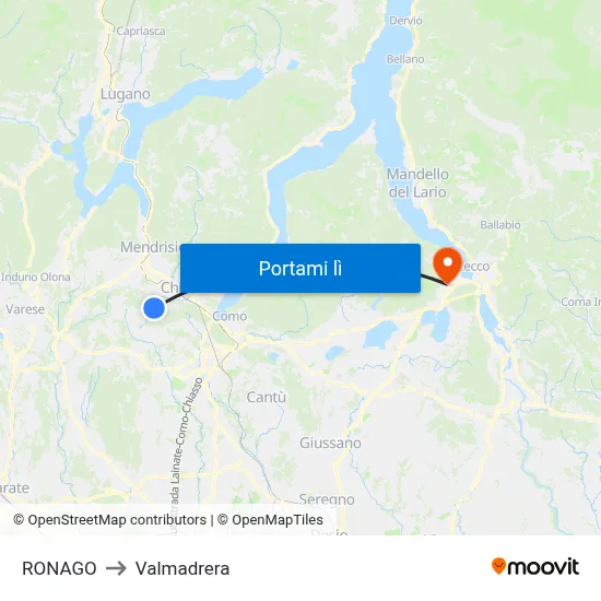 RONAGO to Valmadrera map