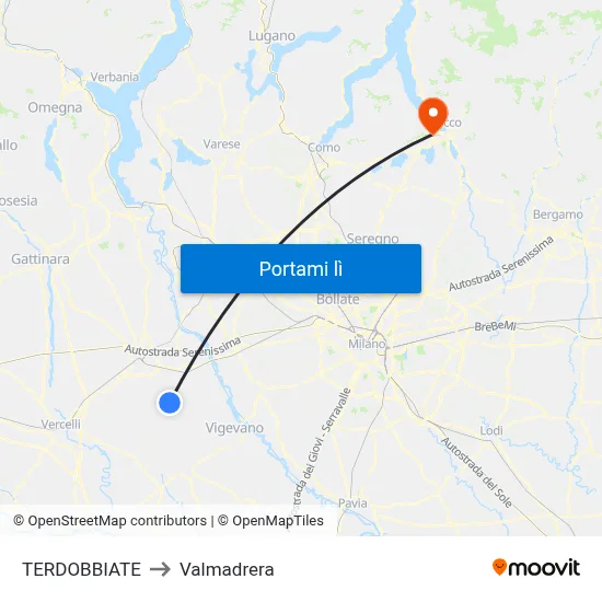 TERDOBBIATE to Valmadrera map