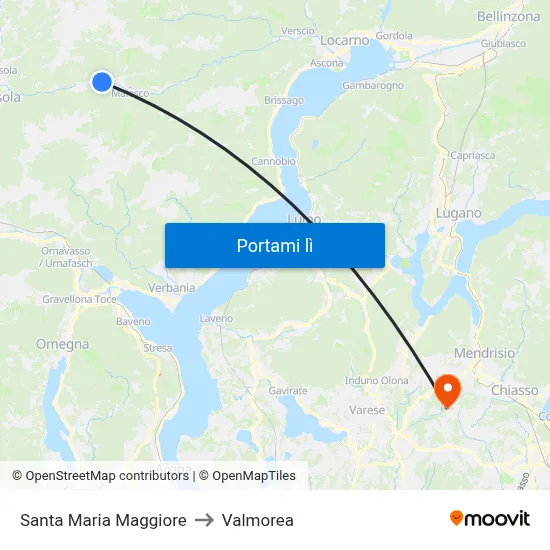 Santa Maria Maggiore to Valmorea map
