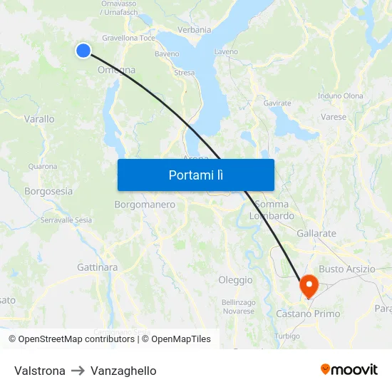 Valstrona to Vanzaghello map