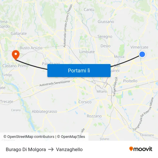 Burago Di Molgora to Vanzaghello map