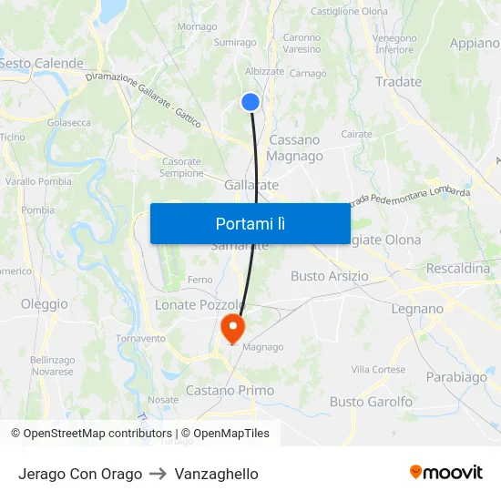 Jerago Con Orago to Vanzaghello map