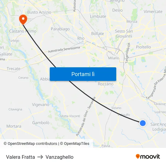 Valera Fratta to Vanzaghello map