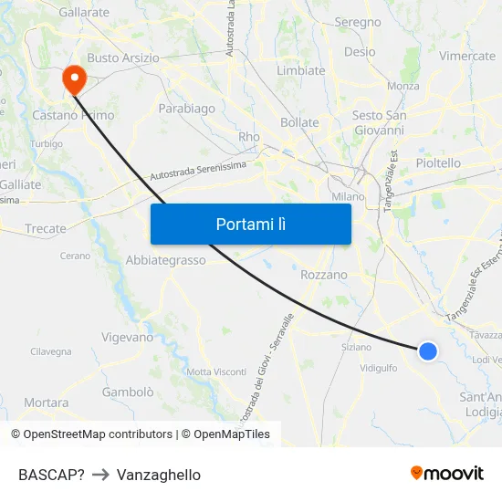 BASCAP? to Vanzaghello map