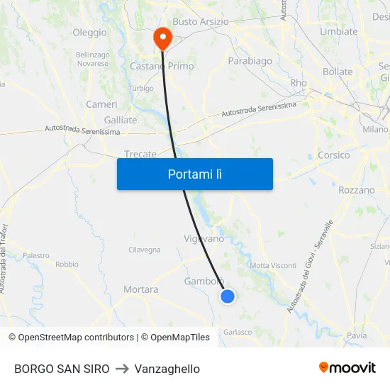 BORGO SAN SIRO to Vanzaghello map