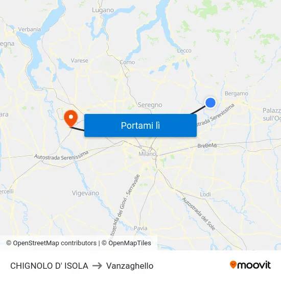 CHIGNOLO D' ISOLA to Vanzaghello map
