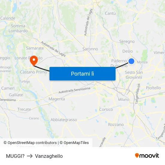 MUGGI? to Vanzaghello map