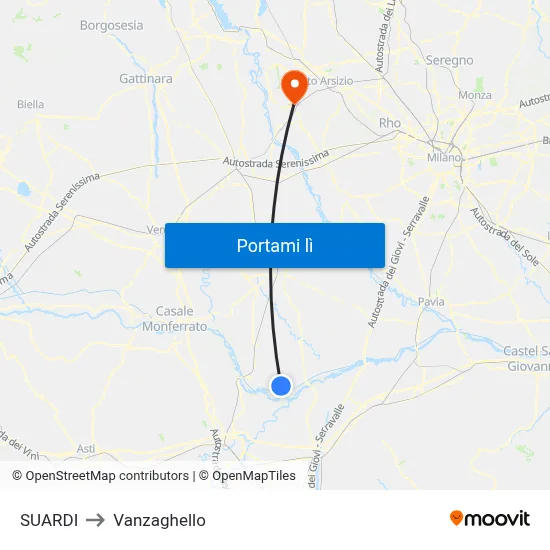 SUARDI to Vanzaghello map