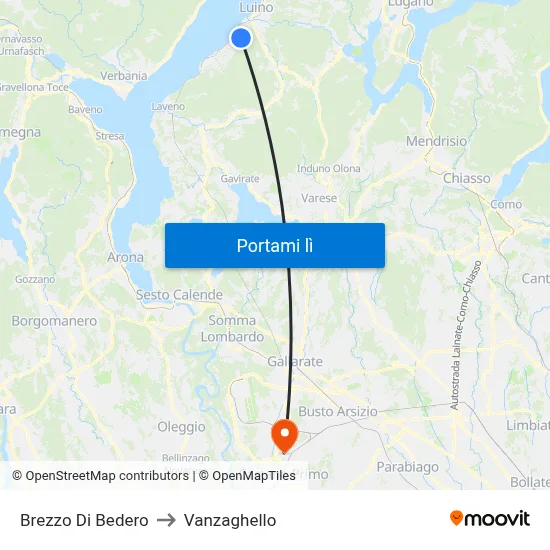 Brezzo Di Bedero to Vanzaghello map