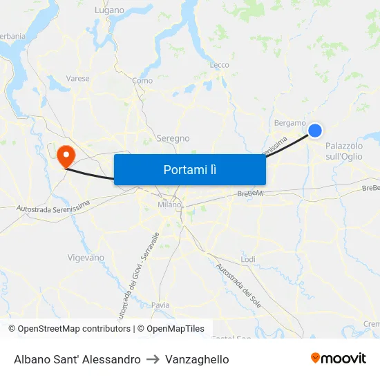 Albano Sant' Alessandro to Vanzaghello map