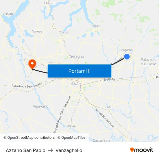 Azzano San Paolo to Vanzaghello map