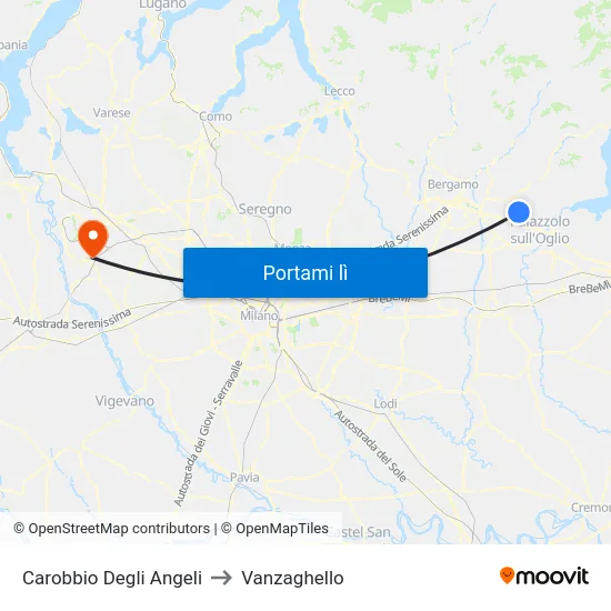 Carobbio Degli Angeli to Vanzaghello map