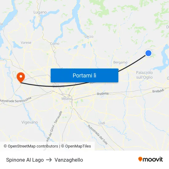 Spinone Al Lago to Vanzaghello map