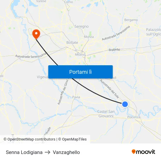 Senna Lodigiana to Vanzaghello map