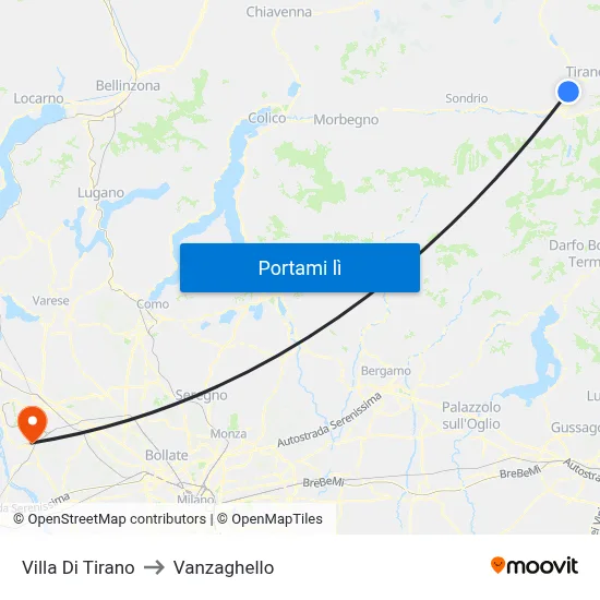 Villa Di Tirano to Vanzaghello map