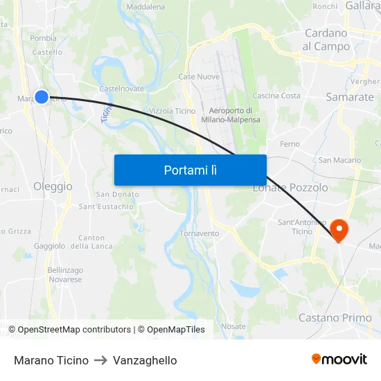 Marano Ticino to Vanzaghello map