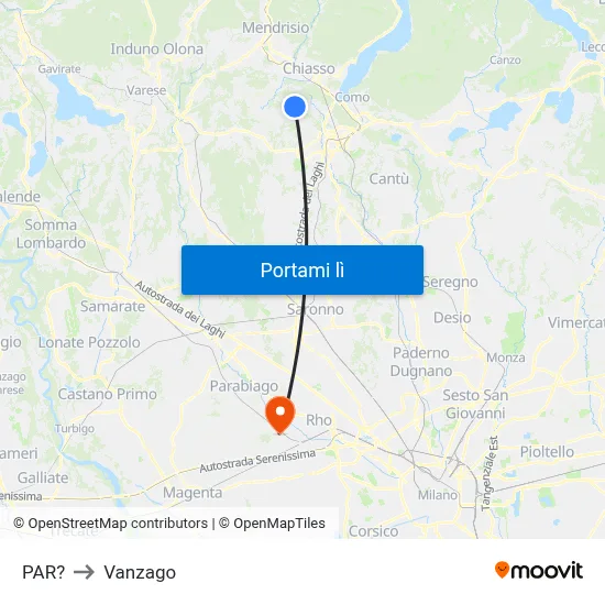 PAR? to Vanzago map