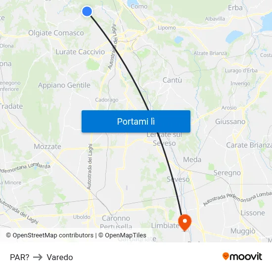 PAR? to Varedo map