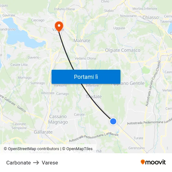 Carbonate to Varese map