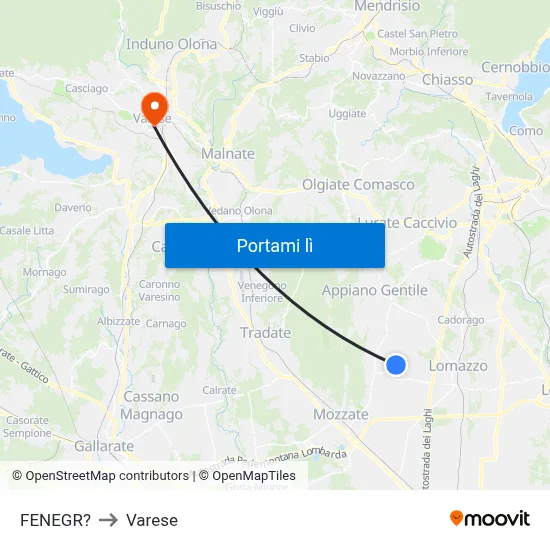 FENEGR? to Varese map