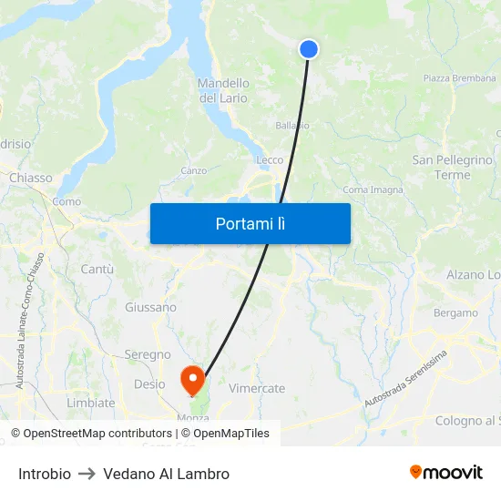 Introbio to Vedano Al Lambro map