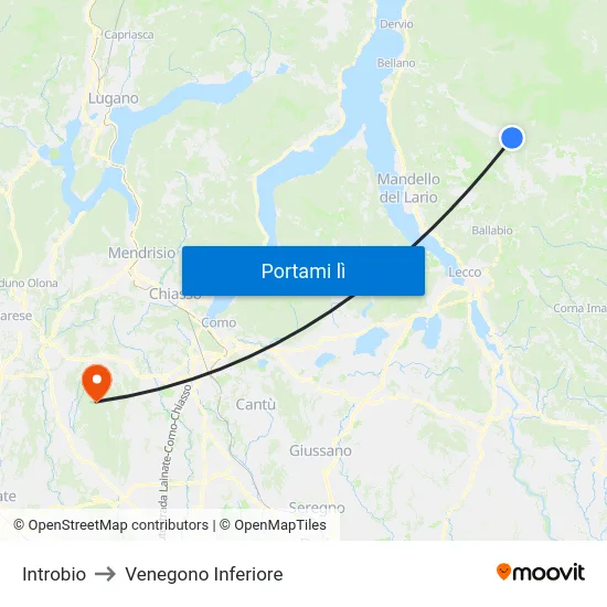 Introbio to Venegono Inferiore map