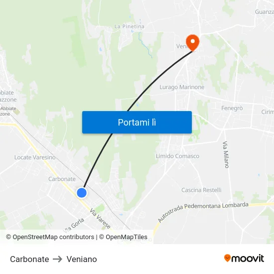 Carbonate to Veniano map