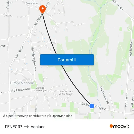FENEGR? to Veniano map
