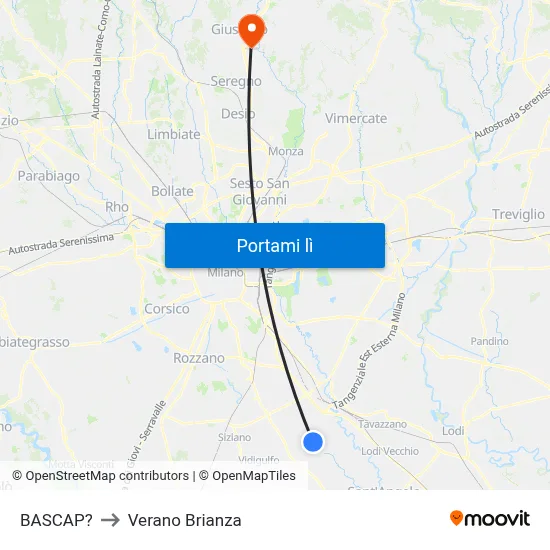 BASCAP? to Verano Brianza map