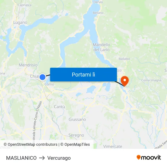 MASLIANICO to Vercurago map