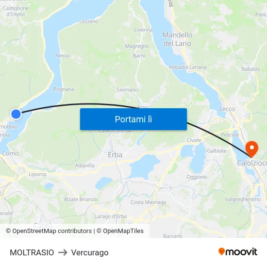 MOLTRASIO to Vercurago map
