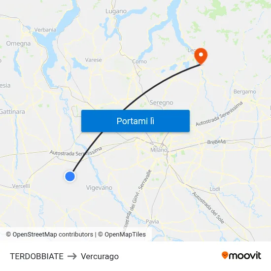 TERDOBBIATE to Vercurago map