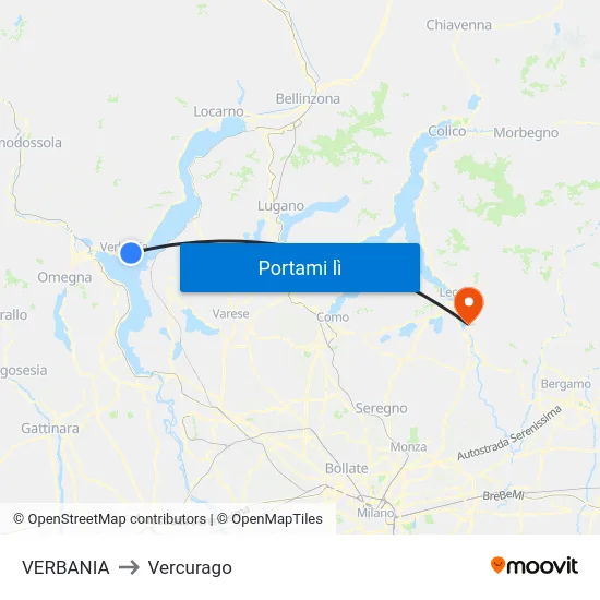 VERBANIA to Vercurago map