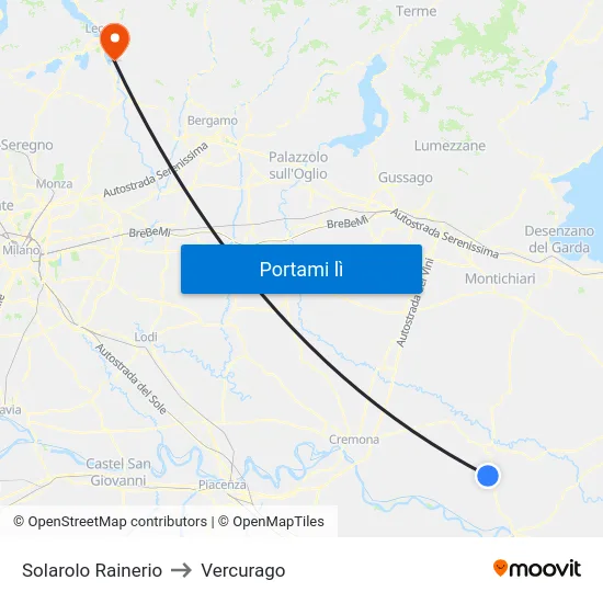 Solarolo Rainerio to Vercurago map