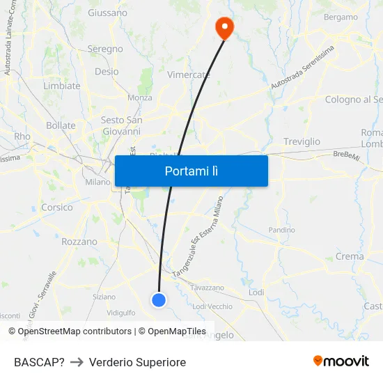 BASCAP? to Verderio Superiore map