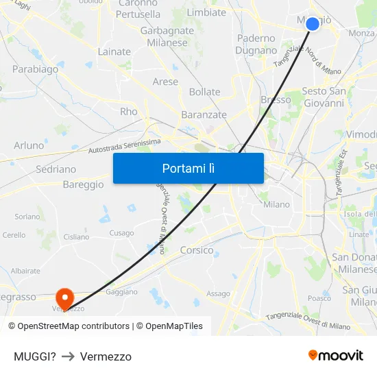 MUGGI? to Vermezzo map