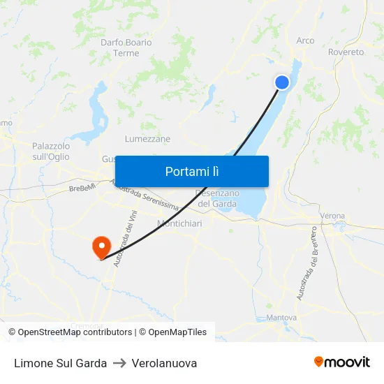 Limone Sul Garda to Verolanuova map